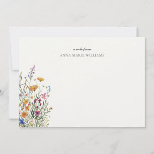 Personalisierte Elegante florale Note Card Mitteilungskarte