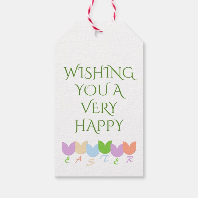 Personalisierte Elegante Frühlingsslippen, Ostern  Geschenkanhänger (Rückseite)