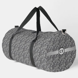 Personalisierte elegante graue abstrakte Duffle-Ta Duffle Bag