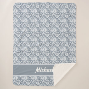 Personalisierte elegante graue und weiße Decke Sherpadecke