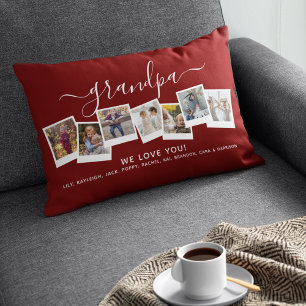 Personalisierte elegante Großvater-Foto-Collage in Lendenkissen
