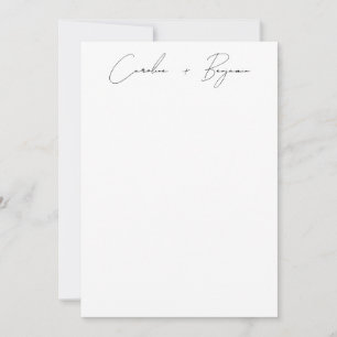 Personalisierte elegante handgeschriebene Schrift Dankeskarte