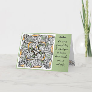 Personalisierte elegante handgezeichnete Doodle-Ge Karte