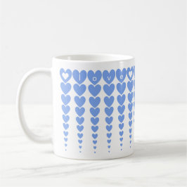 Personalisierte elegante Liebe Hope Blue Hearts Ti Kaffeetasse