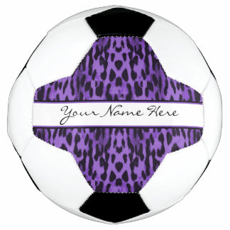 Personalisierte elegante Lila Leopardendrucke Fußball