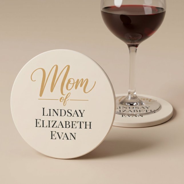 Personalisierte elegante Mama Getränkeuntersetzer (Von Creator hochgeladen)