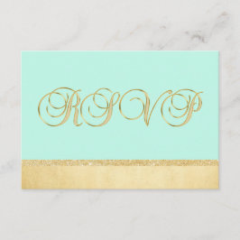 Personalisierte elegante MINT Gold UAWG Wedding Einladung