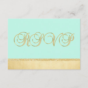Personalisierte elegante MINT Gold UAWG Wedding Einladung