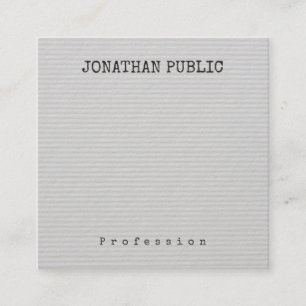 Personalisierte elegante moderne minimalistische V Quadratische Visitenkarte