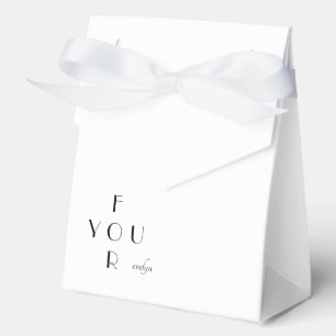 Personalisierte Elegante Monogram-Bevorzugung Geschenkschachtel