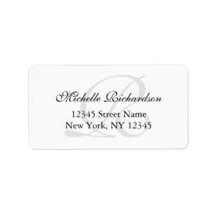 Personalisierte, elegante Name-Monogramm-Adresseti Adressaufkleber