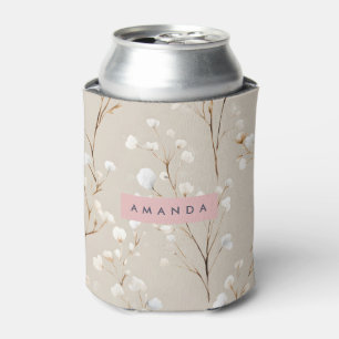 Personalisierte Elegante Neutrale Baumwollblüte Dosenkühler