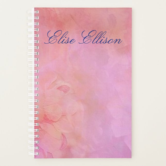 Personalisierte Elegante Pastel Planer (Vorderseite)