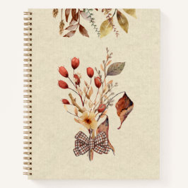 Personalisierte elegante rustikale Herbstlaube Notizbuch