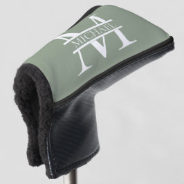 Personalisierte elegante Sage Green Monogram & Nam Golf Headcover