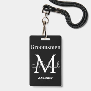 personalisierte elegante schwarze Hochzeit für Her Ausweis