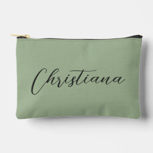 Personalisierte elegante Script Typografy Sage Gre Zubehörtasche