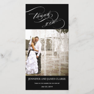 Personalisierte elegante Skript Hochzeit Danke