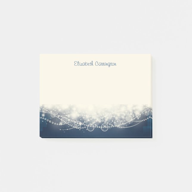 Personalisierte Elegante Spitzen und Perlen Post-it Klebezettel (Vorderseite)