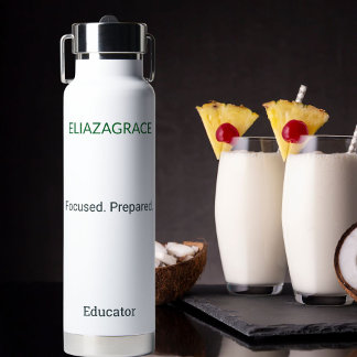 Personalisierte elegante süße klassische Lehrkraft Trinkflasche