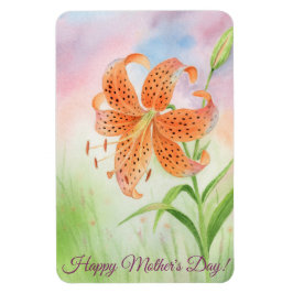 Personalisierte elegante Tigerlilie Magnet
