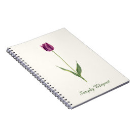 Personalisierte elegante violette Tulpe Notizblock