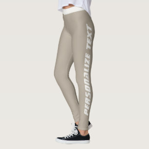 Personalisierte Elegante Warme Taupe Neutrale Gest Leggings