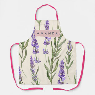 Personalisierte Elegante Wasserfarbe Lavendel Schürze
