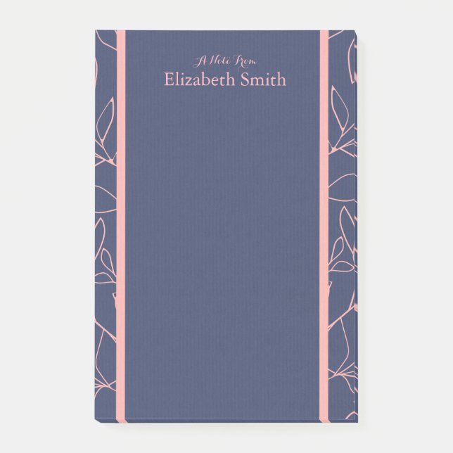 Personalisierte elegante Wasserfarben Postit Notes Post-it Klebezettel (Vorderseite)