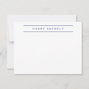 Personalisierte elegante weiße Notizkarte der Mari Mitteilungskarte