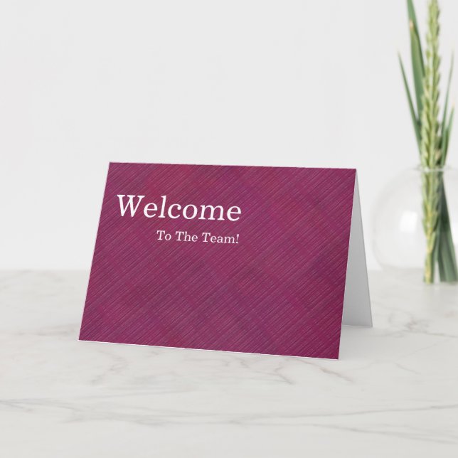 Personalisierte Elegante Welcome Card Karte (Vorderseite)