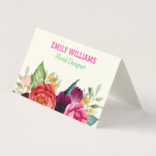 Personalisierte elegante Wildblumen-Blumen Visitenkarten