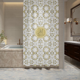 Personalisierte Eleganz. Botanisches Bliss Duschvorhang