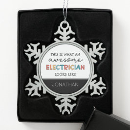 Personalisierte Elektrogeräte Schneeflocken Zinn-Ornament