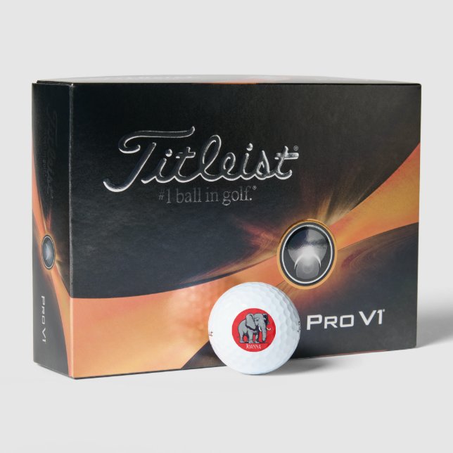 Personalisierte Elephant Titleist Pro V1 Golfbälle (Äußeres Gebäude)