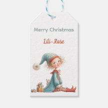 Personalisierte Elf-Geschenkanhänger | Nordpol Wei