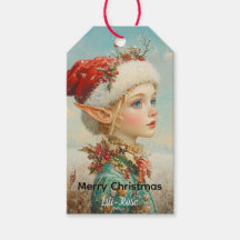 Personalisierte Elf-Geschenkanhänger | Nordpol Wei
