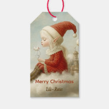 Personalisierte Elf-Geschenkanhänger | Nordpol Wei