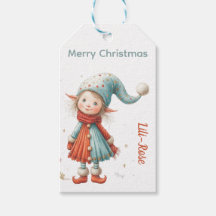 Personalisierte Elf-Geschenkanhänger | Nordpol Wei