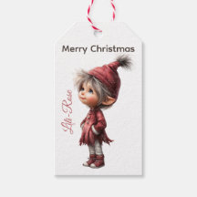 Personalisierte Elf-Geschenkanhänger | Nordpol Wei