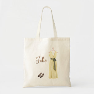 Personalisierte Elfenbein-Brautjungfern-Tasche Tragetasche