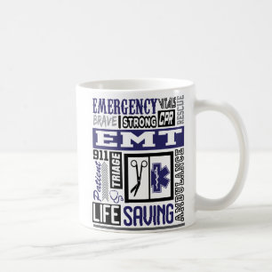 Personalisierte Emt/Ems SymbolS Wörter Kaffeemasch Kaffeetasse
