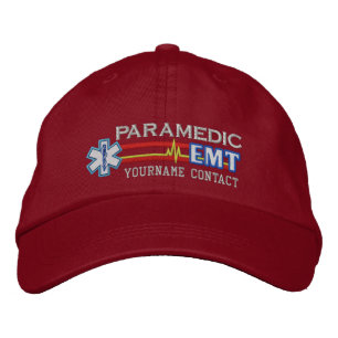Personalisierte EMT Paramedic Star of Life Bestickte Kappe