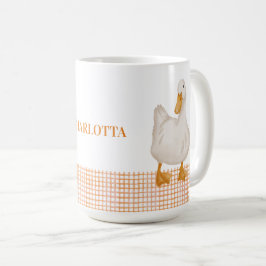 Personalisierte Ente – Süßes Farmtier-Design Kaffeetasse