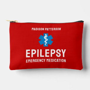 Personalisierte Epilepsie-Notfall-Essentials Zubehörtasche