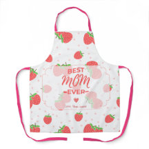 Personalisierte Erdbeer-Mama-Schürze