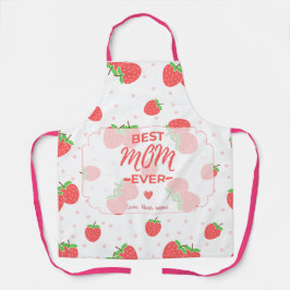 Personalisierte Erdbeer-Mama-Schürze Schürze