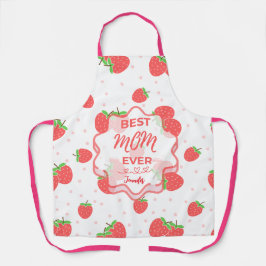 Personalisierte Erdbeer-Mama-Schürze Schürze