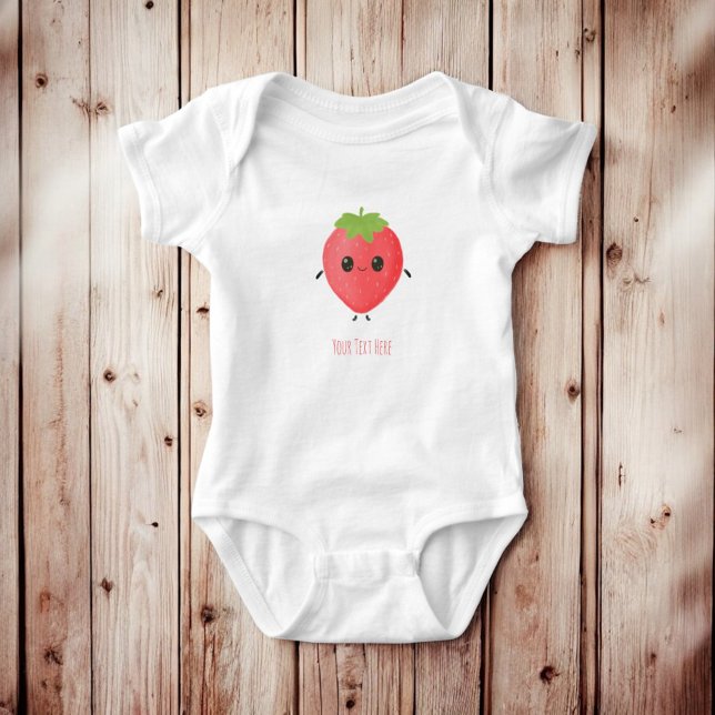 Personalisierte Erdbeere Name Niedlich Baby Outfit Baby Strampler (Von Creator hochgeladen)
