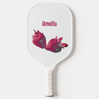 Personalisierte Erdbeere Pickleball Schläger